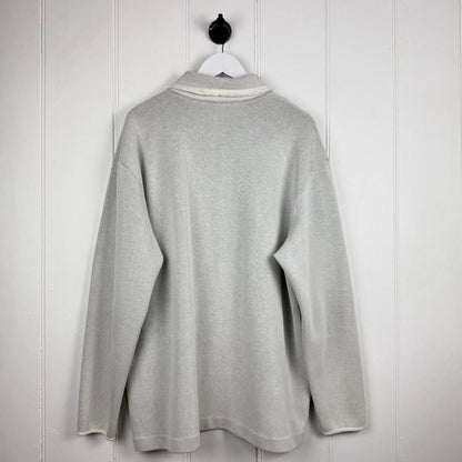 Stone Island Quarter Zip Knit Sweatshirt (XXL) | XXL, Grey