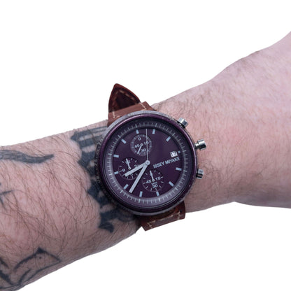 Vintage Issey Miyake Leather Watch | O/S, Brown