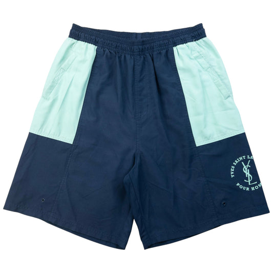 Vintage 2000s YSL Yves Saint Laurent Swim Shorts Size S | Small, Navy