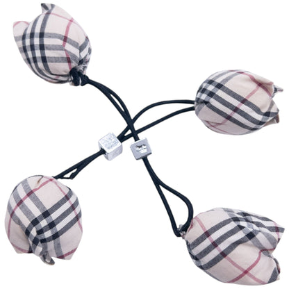 Vintage 2000s Burberry Nova Check Bobble Hair Ties | O/S, Black