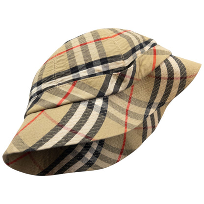 Vintage 80s Burberry Nova Check Bucket Hat Size M | O/S, Beige