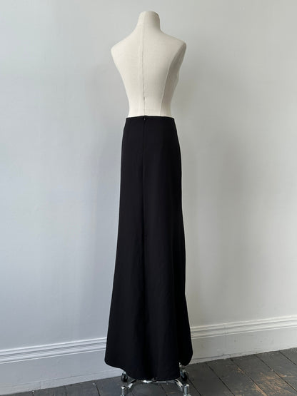 Vintage 2000s Crepe Fishtail Maxi Skirt - W26