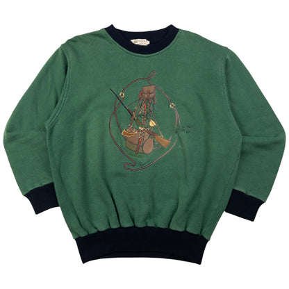Vintage Gucci Embroidered Hunting Sweatshirt Size S