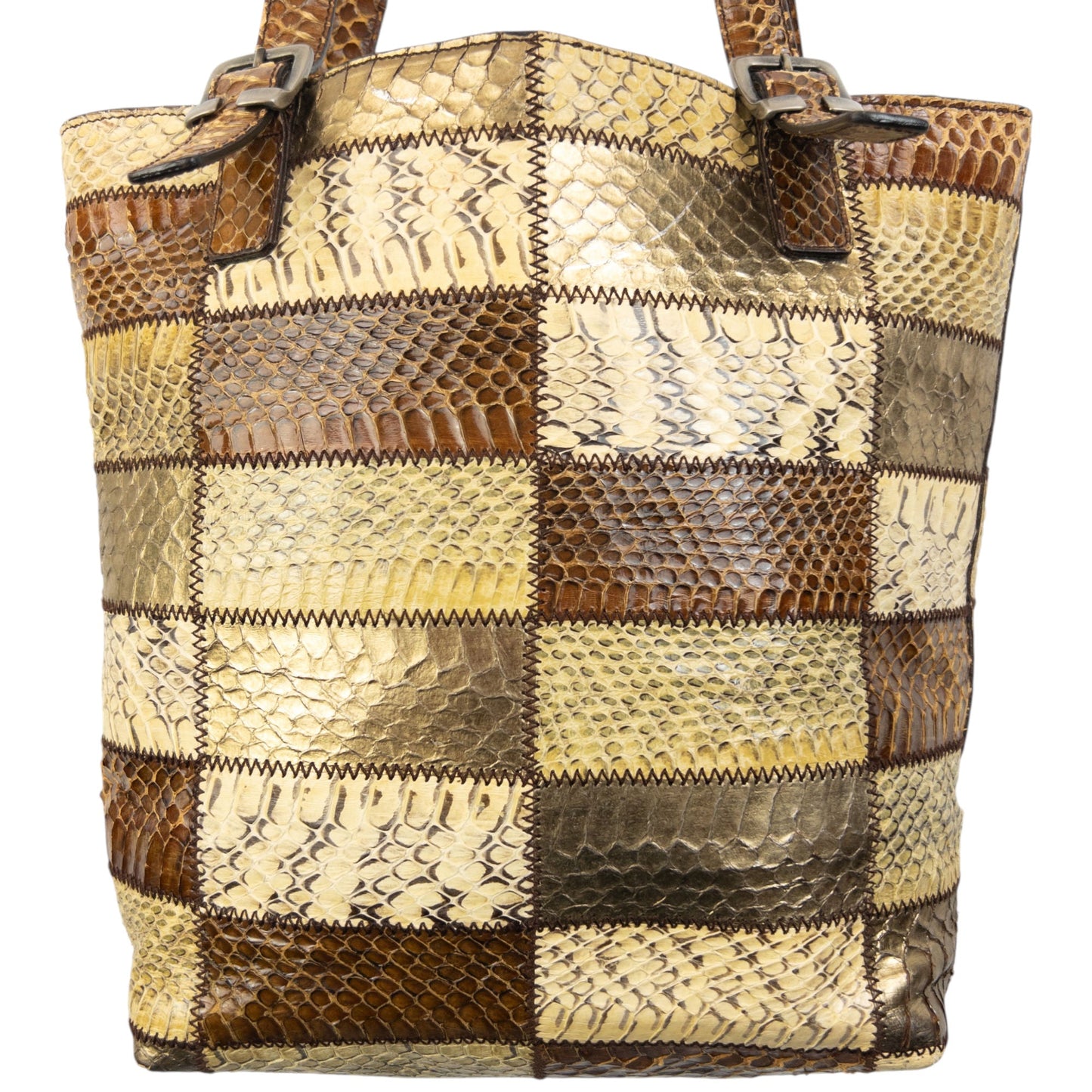 Vintage 2000s Miu Miu Patchwork Snakeskin Handbag | O/S, Mixed