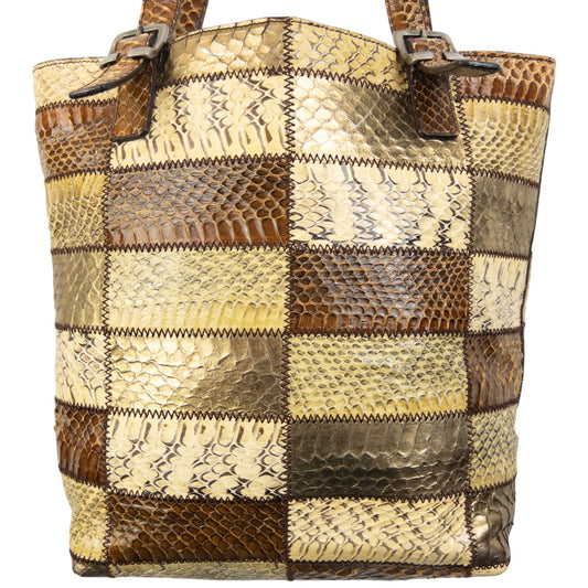 Vintage 2000s Miu Miu Patchwork Snakeskin Handbag | O/S, Mixed