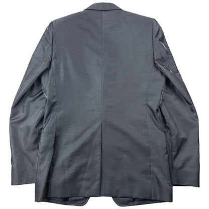 Vintage 2000s Versace Collection Iridescent Wool Jacket & Trousers Suit Set Size L | Large, Grey