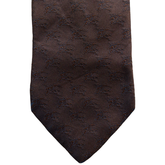 Vintage Burberry Monogram Silk Tie