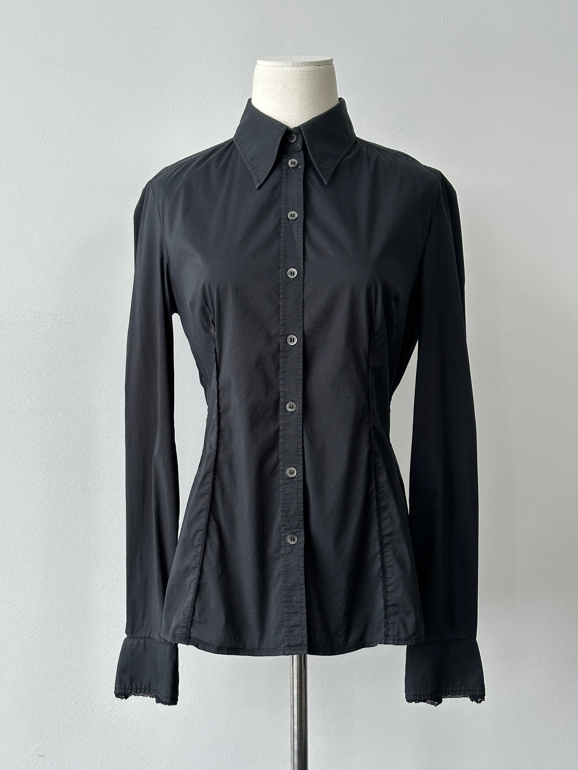 Dolce & Gabbana 1990s Dagger Collar Fitted Shirt - S-M