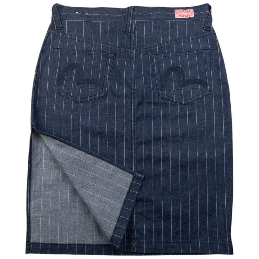 Vintage Evisu Donna Double Gull Embroidered Skirt Womens Size W29