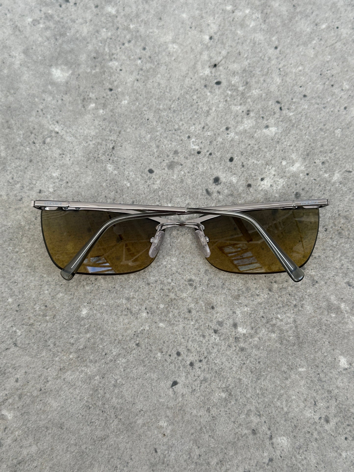 Versace 2000s Rimless Rectangular Sunglasses
