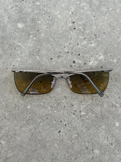 Versace 2000s Rimless Rectangular Sunglasses