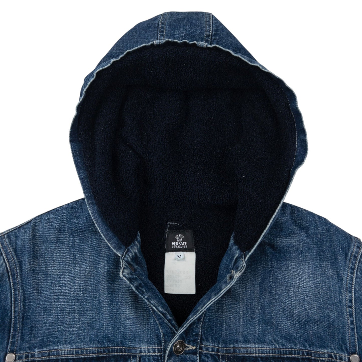 Vintage Versace Jeans Couture Fleece Lined Denim Jacket Womens Size M