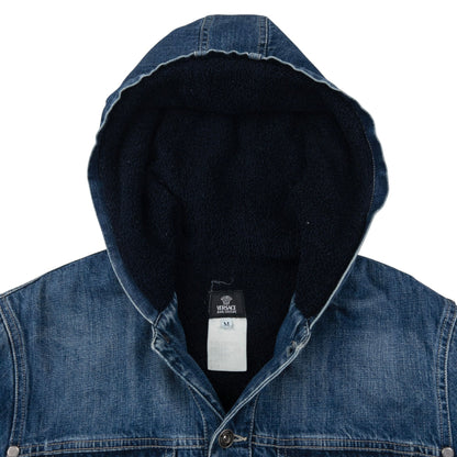 Vintage Versace Jeans Couture Fleece Lined Denim Jacket Womens Size M