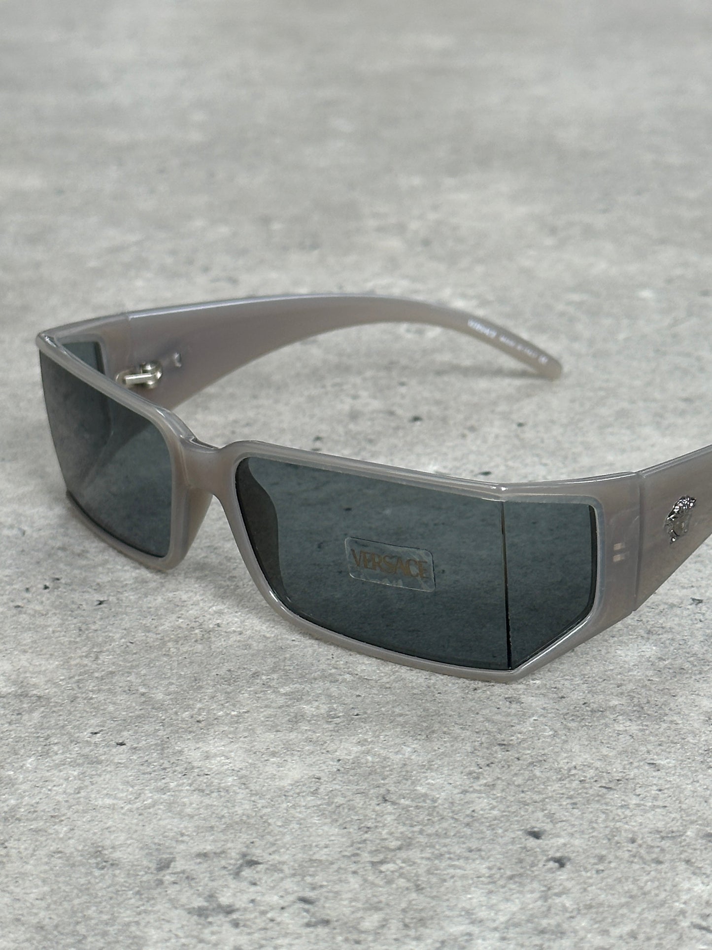 Versace 2000s Recangular Medusa Logo Sunglasses