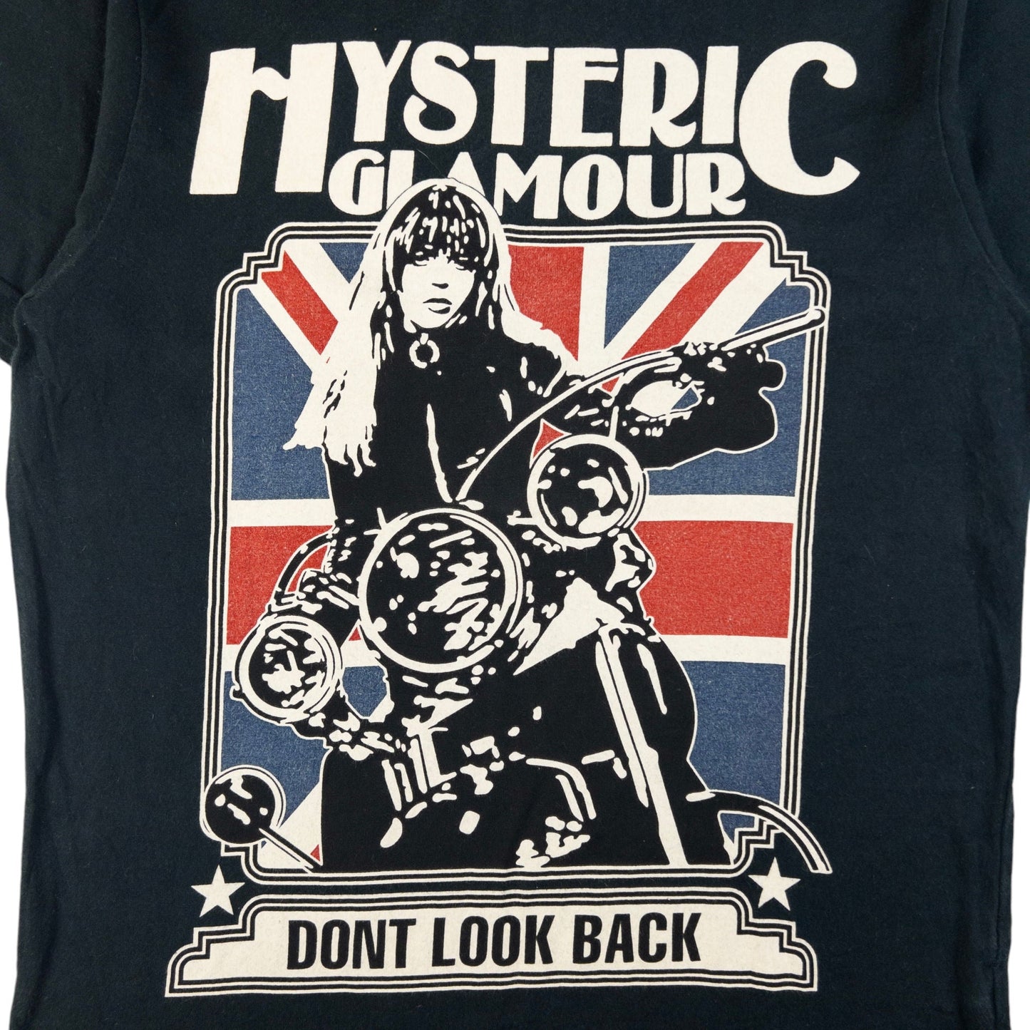 Vintage Hysteric Glamour British Biker Graphic T Shirt Womens Size S