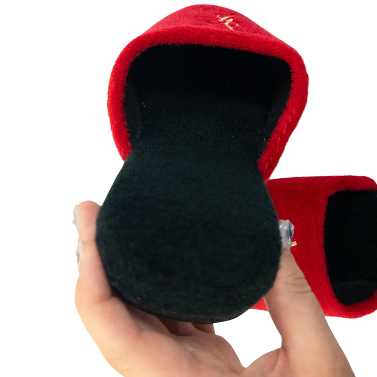 Vintage 80s YSL Yves Saint Laurent Embroidered Fleece Slippers Womens Size 6 | ONE SIZE, Gold