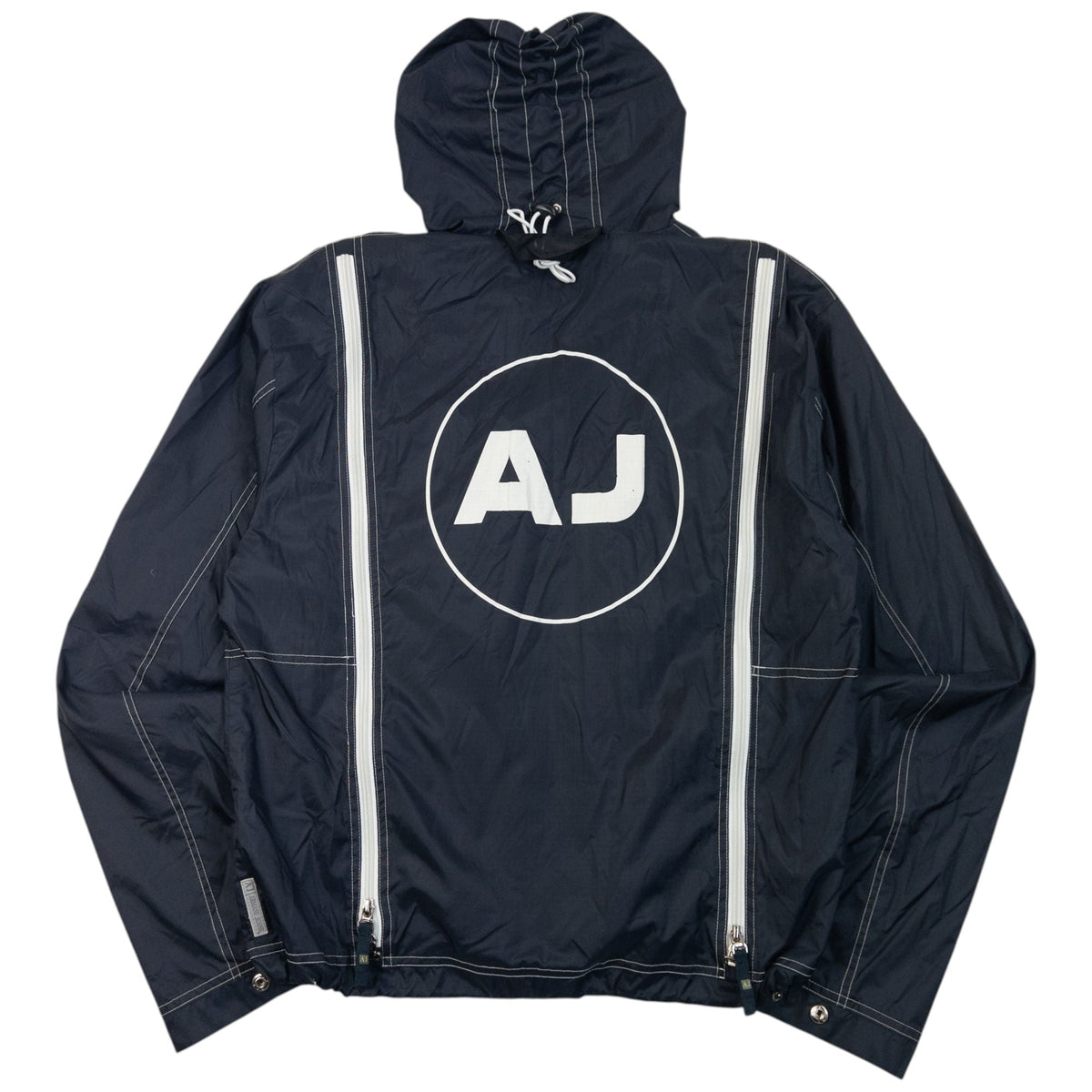 Vintage 2000s Armani Jeans Full Zip Ventilated Jacket | Small, Navy