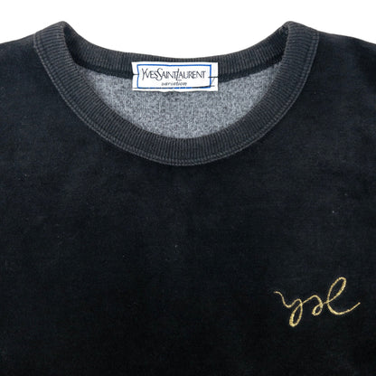 Vintage 80s YSL Yves Saint Laurent Velour Jumper Womens Size M | Medium, Multicoloured