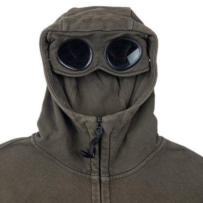 Vintage 2000s CP Company Goggle Hood Zip Up Hoodie Size M | Medium, Green