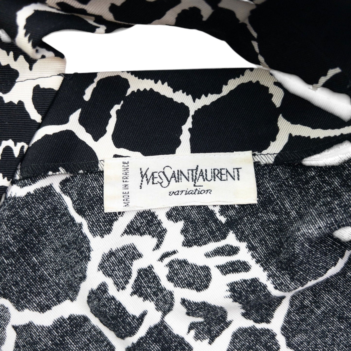 Vintage 80s YSL Yves Saint Laurent Giraffe Print Belt Waist Dress Womens Size L | Large, Black