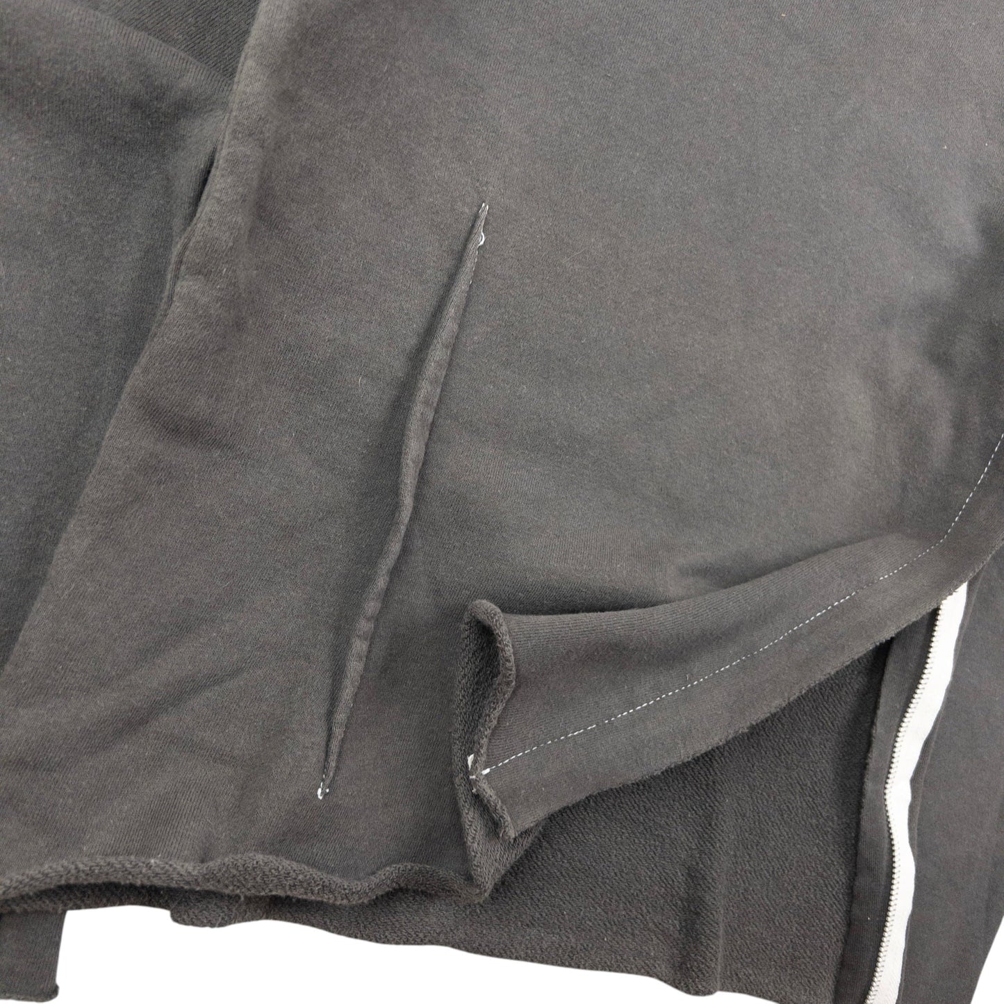 Vintage 90s Comme Des Garçons Side Zip Sweatshirt Womens Size S | Small, Grey