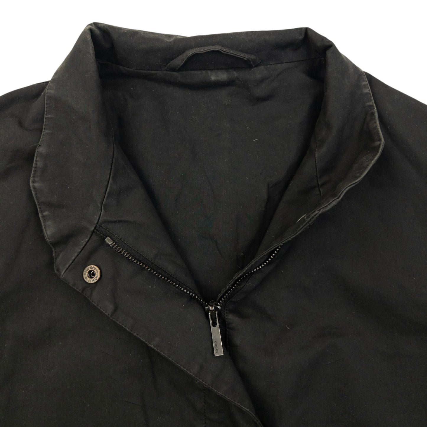 Vintage 90s Gucci By Tom Ford Zip Up Rain Jacket Womens Size L | Large, Black
