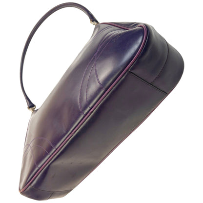 Vintage 2000s Prada Leather Shoulder Bag | O/S, Purple