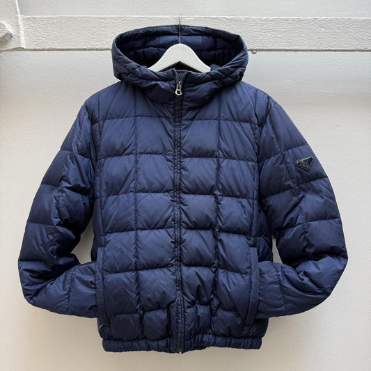 Prada Milano Quilted Puffer Jacket (S) | Small, Blue