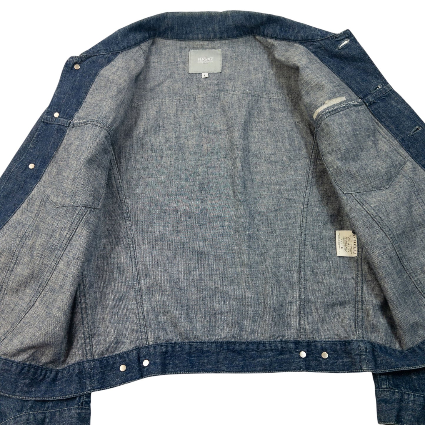 Vintage 2000s Versace Jeans Couture Button Up Denim Jacket Size S | Small, Blue