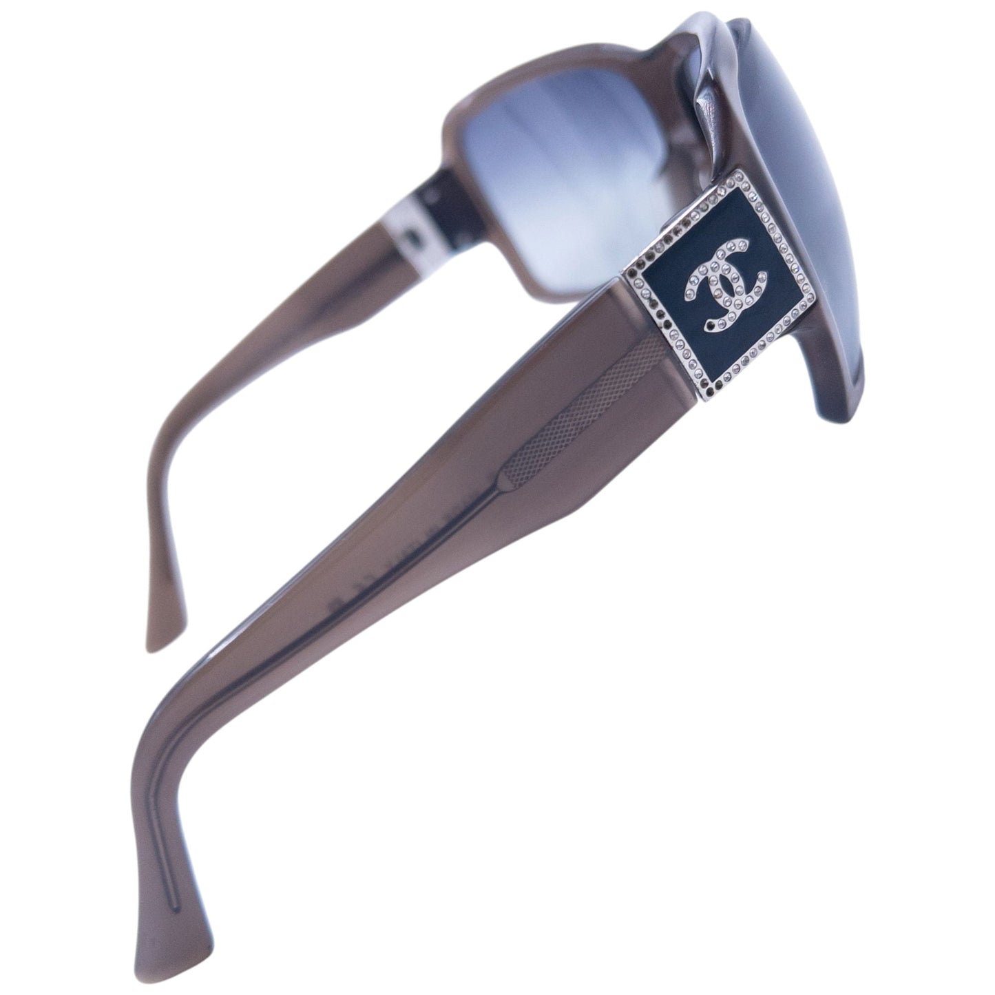 Vintage 2000s Chanel Diamanté Sunglasses | O/S, Brown