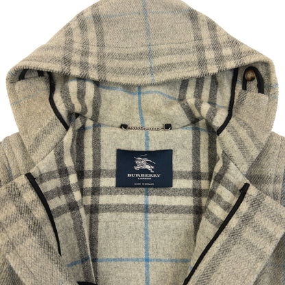 Vintage 2000s Burberry Nova Check Wool Duffle Jacket Size M | O/S, Grey