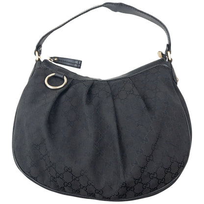 Vintage 2000s Gucci Hobo Monogram Shoulder Bag | O/S, Black