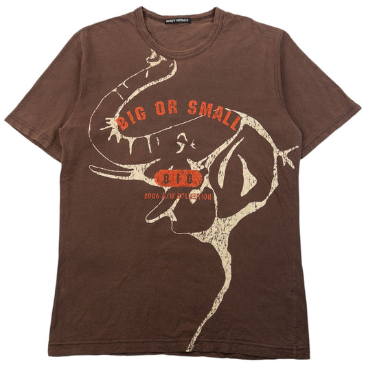 Vintage 2006 Issey Miyake Big Or Small Graphic T Shirt Size XS | XS, Brown