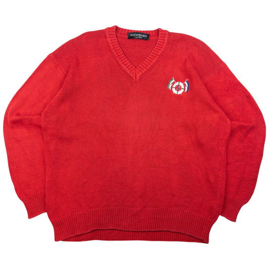 Vintage YSL Yves Saint Laurent Knit Jumper Size XL