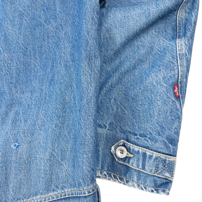 Vintage 2000s Levi's Engineered Garments Denim Trench Jacket Size M | Medium, Blue