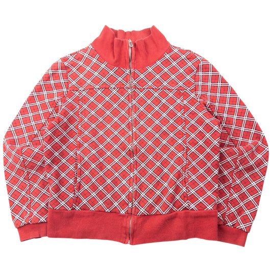Vintage 2000s Burberry Blue Label Nova Check Zip Up Sweatshirt Womens Size S | Small, Red