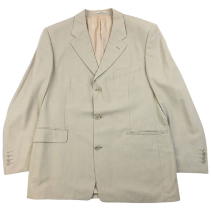 Vintage 90s YSL Yves Saint Laurent Jacket & Trousers Suit Set Size L | Large, Beige
