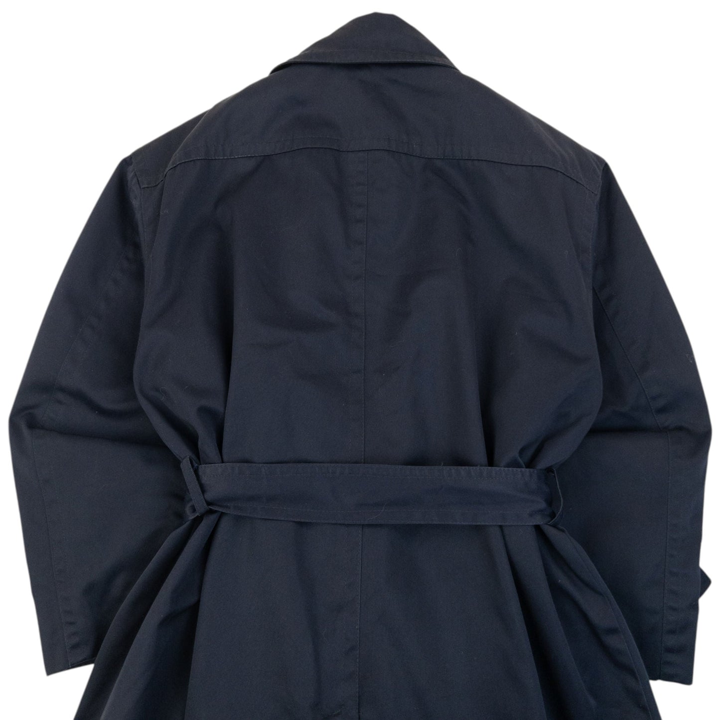 Vintage 80s YSL Yves Saint Laurent Belt Waist Trench Jacket Womens Size XL | XL, Navy