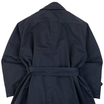 Vintage 80s YSL Yves Saint Laurent Belt Waist Trench Jacket Womens Size XL | XL, Navy