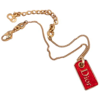 Vintage Dior Red Tag Charm Bracelet