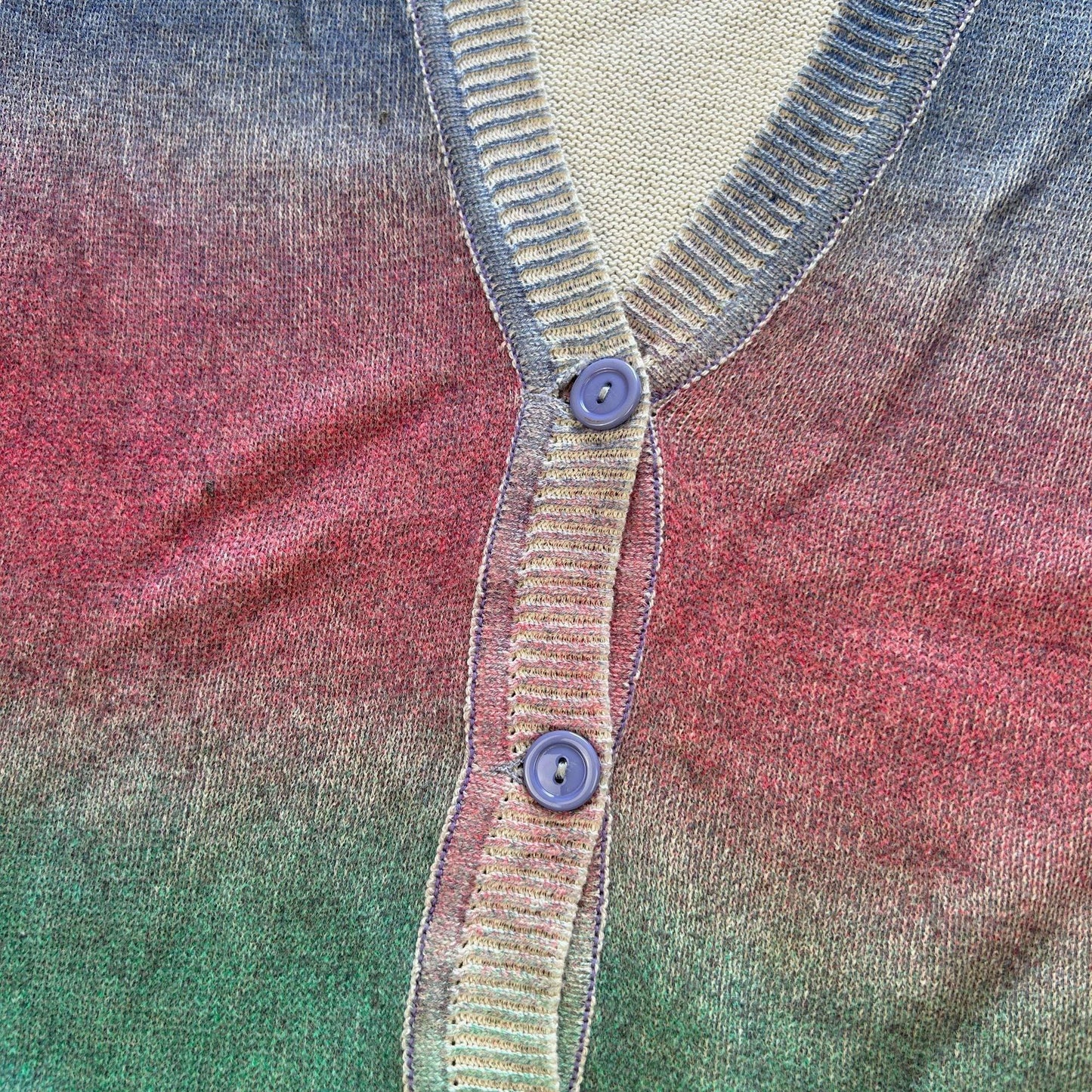 Vintage Colour Gradient Button Up Cardigan Size M - Known Source