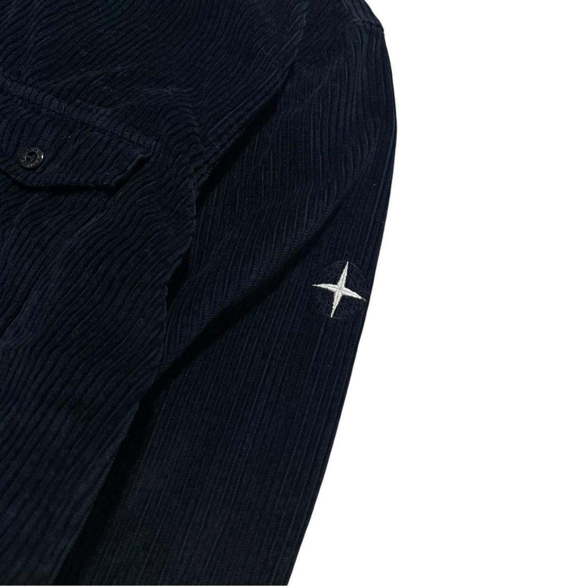 Stone Island Navy Heavy Corduroy Zip Up | XL, Navy
