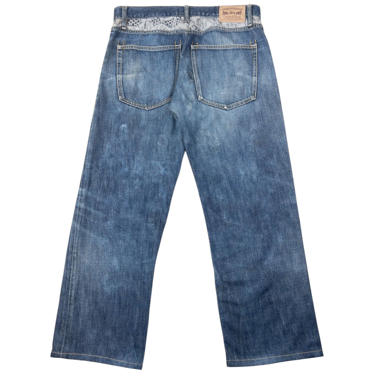 Vintage 2000s Stussy Speech Bubble Denim Jeans Size W34