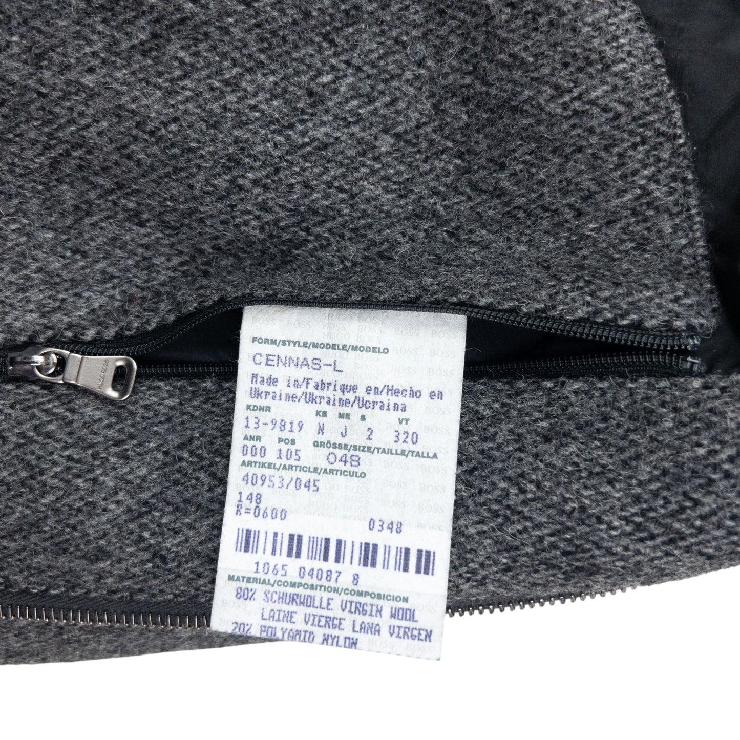 Vintage 2000s Hugo Boss Multi Pocket Wool Jacket Size M | Medium, Grey