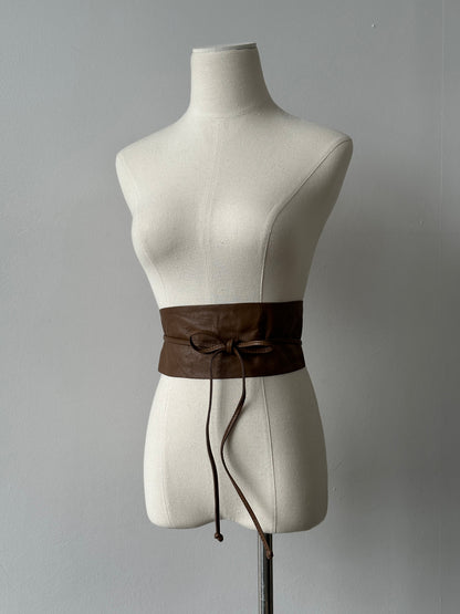 Jaeger 1990s Leather Chunky Wrap Belt - One size