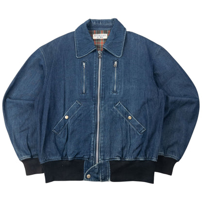 Vintage 90s PPFM Zip Up Denim Jacket Size M | Medium, Blue