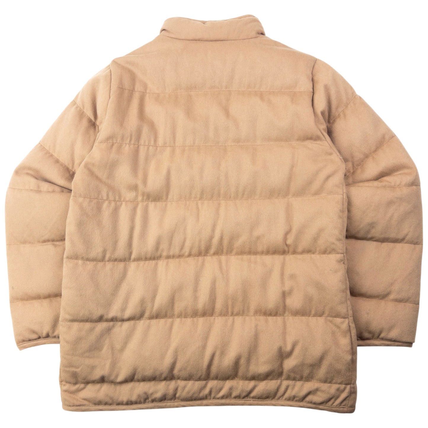 Vintage 90s Moncler Button Up Cashmere Puffer Jacket Size M | Medium, Beige