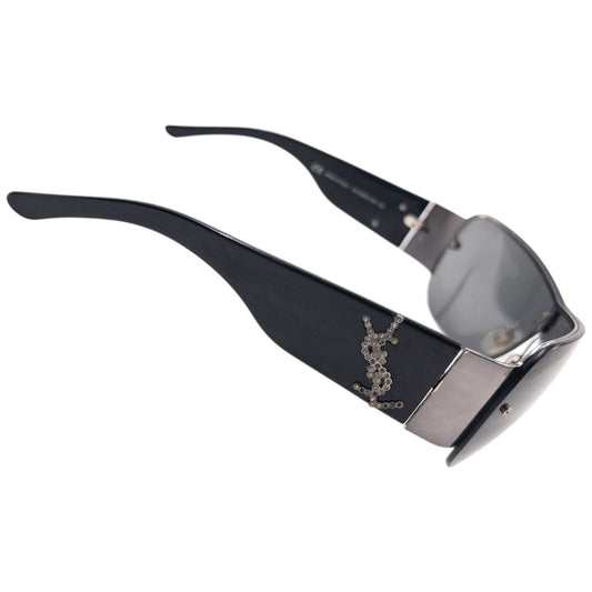 Vintage 2000s YSL Yves Saint Laurent Diamanté Sunglasses | O/S, Black