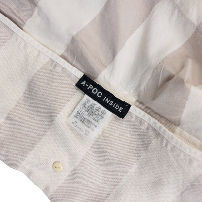 Vintage 90s Issey Miyake Fete Striped Jacket Womens Size M | Medium, Cream