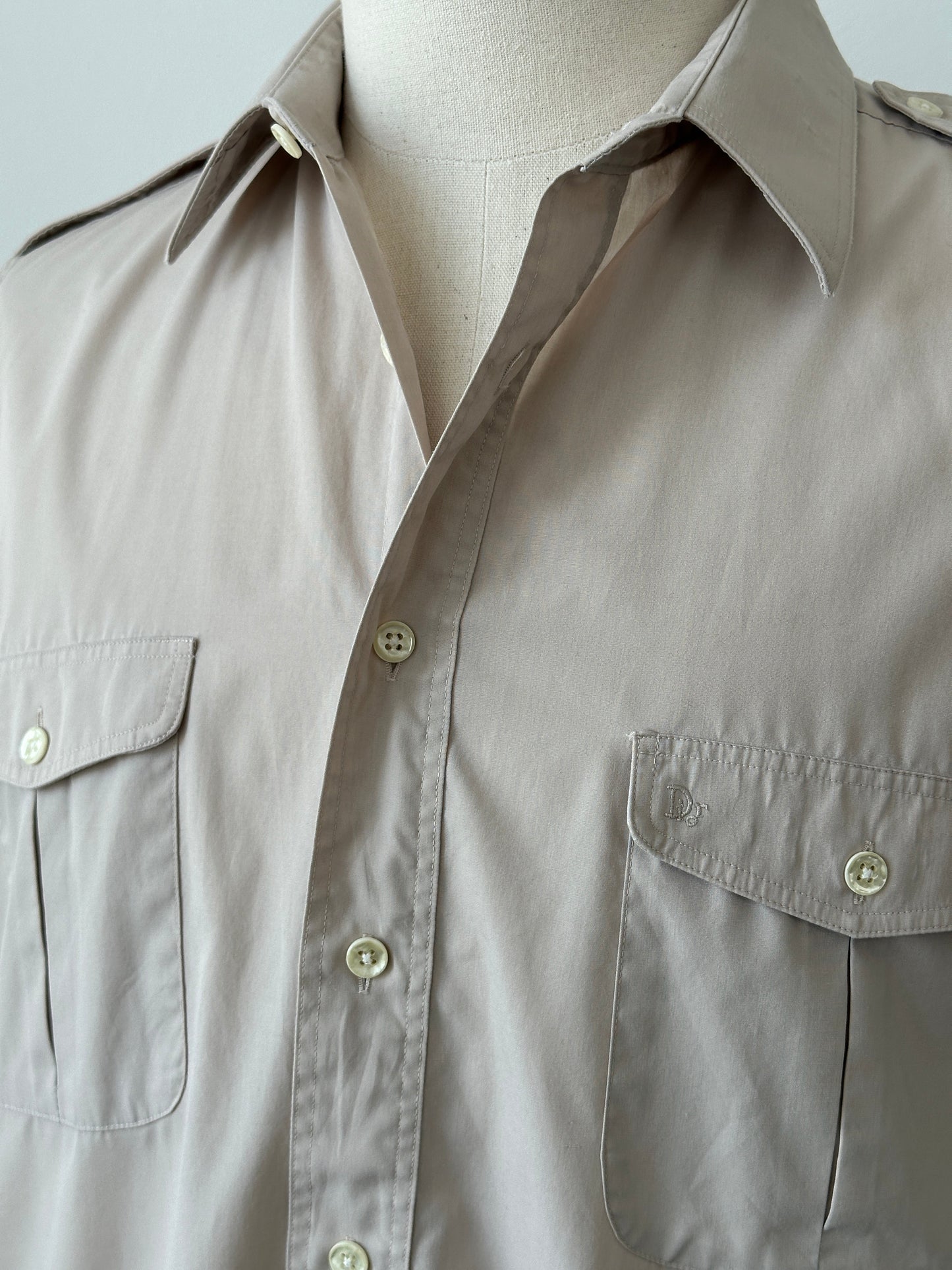 Christian Dior Monsieur 1990s Cotton Short Sleeve Shirt - L